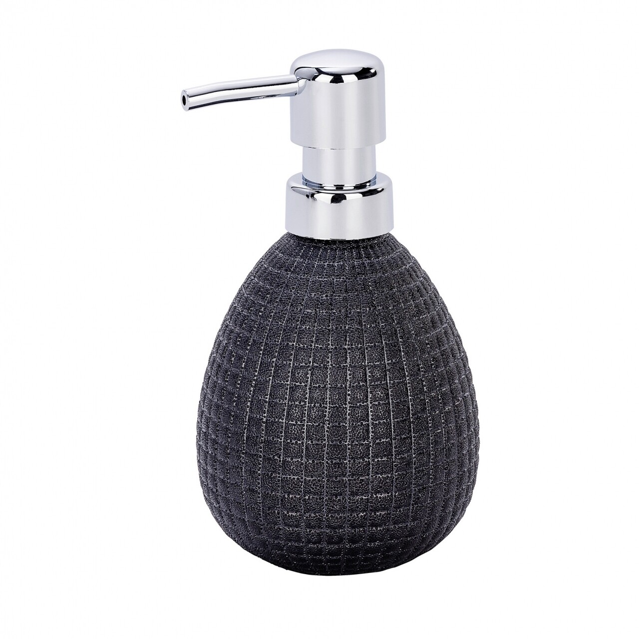 Dozator sapun lichid Polaris Anthracite, Wenko, 9.4 x 16.5 x 10 cm, ceramica, gri inchis - imagine 3